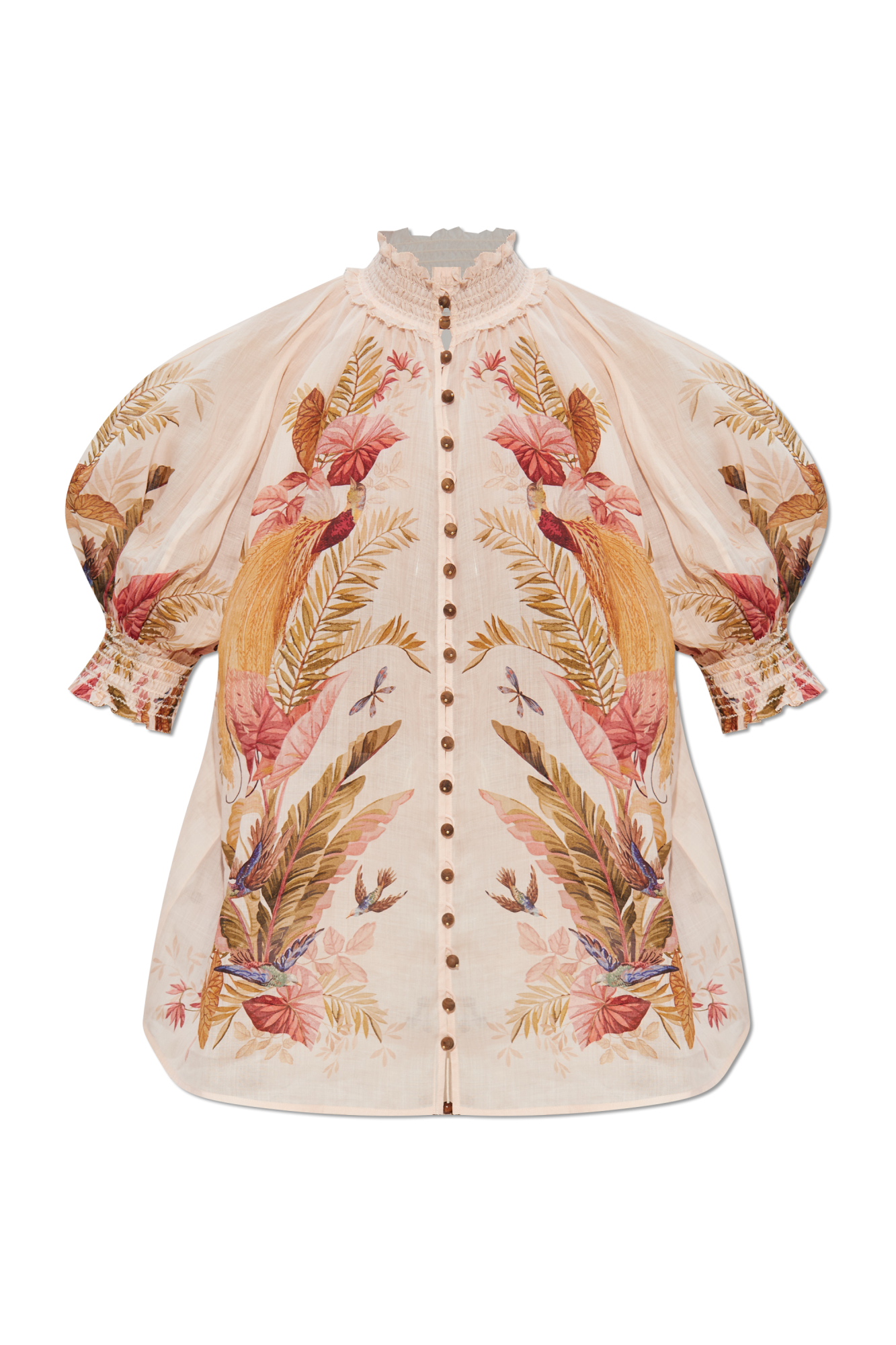 Tシャツ・カットソー Zimmermann FW25 Zimmermann Top (4556TSS253 CRMPLMFLO) Pink Shirt with floral motif Zimmermann - Vitkac AS